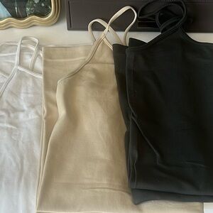 Women's Classic Camisole Set - White, Cream, and Black